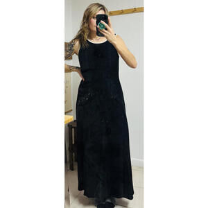 Vintage Ronni Nicole Black Stretch Maxi Dress
